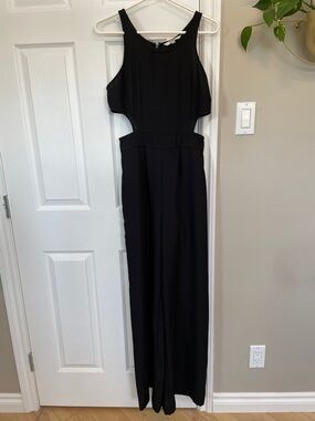 BB Dakota Women’s Sz 4 Black Cutout Wide-Leg Jumpsuit